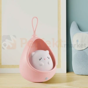 Lampka Kitty dekoracyjna z LED 3000K z akumulatorem i czujnikiem ruchu różowa lub niebieska Goldlux