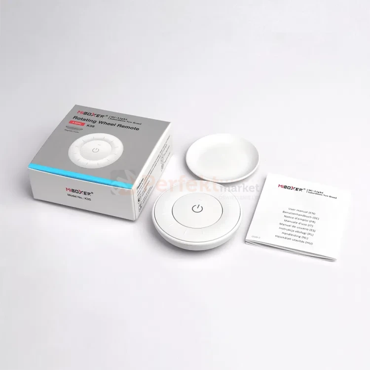 miboxer pilot ściemniacz do LED bezprzewodowy pokrętło K3S biały box perfektmarket.webp
