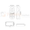 zestaw sterownia RGB miboxer 4 strefowy pilot i 4 odbiorniki wymiary perfektmarket.webp