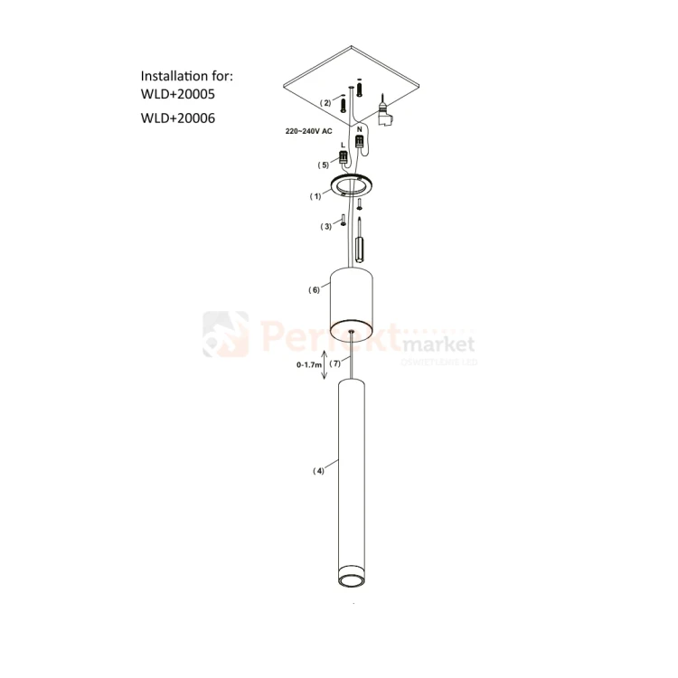lampa wisząca z regulacją wysokości 11W hangit multiway ciepła montaż perfektmarket.webp