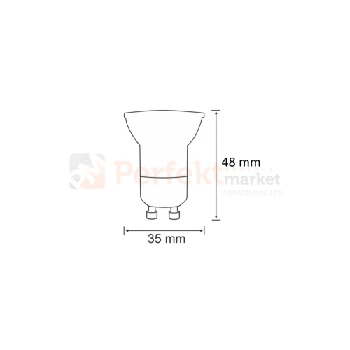 żąrówka led GU11 GU10 mr11 mała 230V spectrumLED wymiary perfektmarket.webp