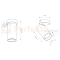 Lampa sufitowa spot regulowany MONO I biało złota 7771 wymiary perfektmarket.webp