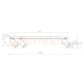 Lampa sufitowa spot regulowany MONO III wymiary perfektmarket.webp