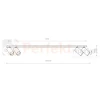 Lampa sufitowa spot regulowany listwa MONO IV wymiary perfektmarket.webp