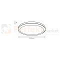 plafon LED VERA IP65 18W EKP0470 biały 4000K wymiary perfektmarket.webp