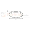 plafon LED VERA IP65 12W EKP0468 biały 4000K wymiary perfektmarket.webp