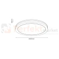 Plafon LED IP54 Marlon 18W 4000K Czarny IP54 wymiary perfektmarket.webp