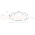 Plafon LED IP54 Marlon 36W 4000K Czarny IP54 wymiary perfektmarket.webp