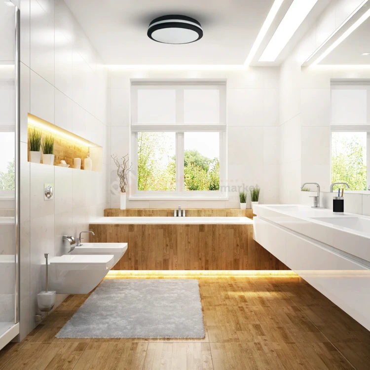 Plafon LED IP54 Marlon 48W 4000K Czarny IP54 aranżacja 1 perfektmarket.webp