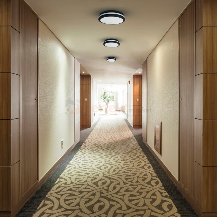 Plafon LED IP54 Marlon 48W 4000K Czarny IP54 aranżacja perfektmarket.webp