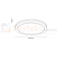 Plafon LED IP54 Marlon 48W 4000K Czarny IP54 wymiary perfektmarket.webp
