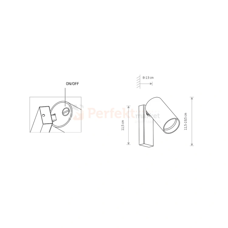 Lampa ścienna kinkiet MONO Nowodvorski wymiary perfektmarket.webp