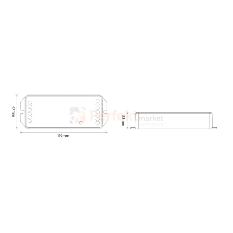 pr2 odbiornik miboxer dużej mocy 20A 12-48W 2w1 mono cct wymiary perketmarket.png