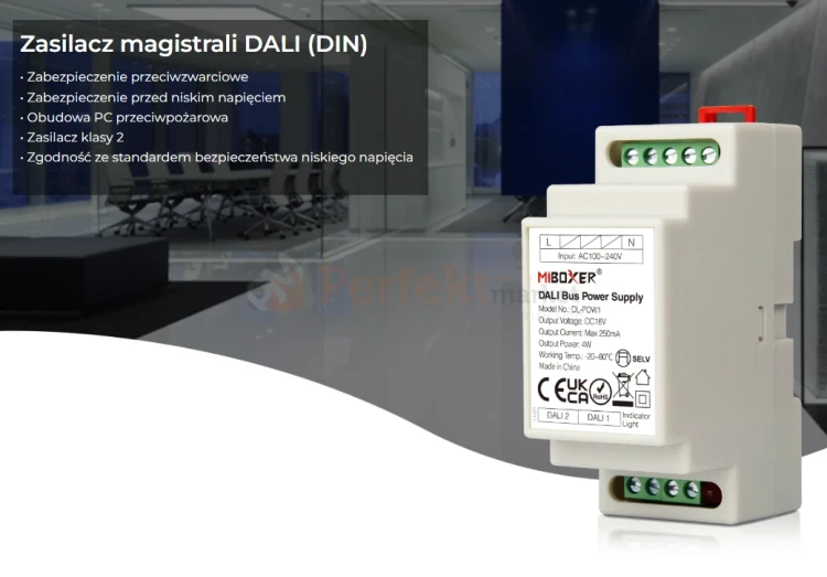 zasilacz magistrali DALI miboxer DL-POW1 banner perfektmarket.webp