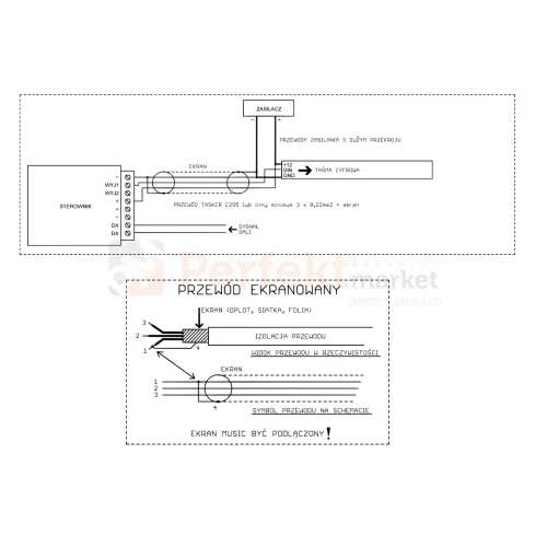sterownik DALI do taśm cyfrowych RGB S550 ELegant schemat 1 perfektmarket.webp