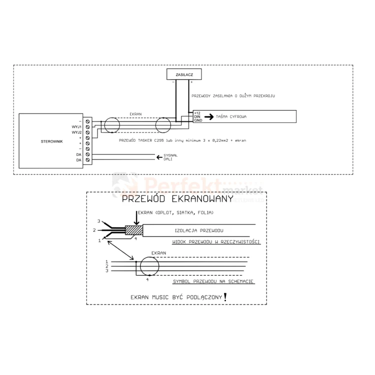 sterownik DALI do taśm cyfrowych RGB S550 ELegant schemat 1 perfektmarket.webp