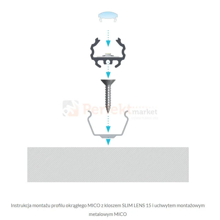 profil do taśm led okrągły oświetleniowy MICO schemat montażu perfektmarket.webp