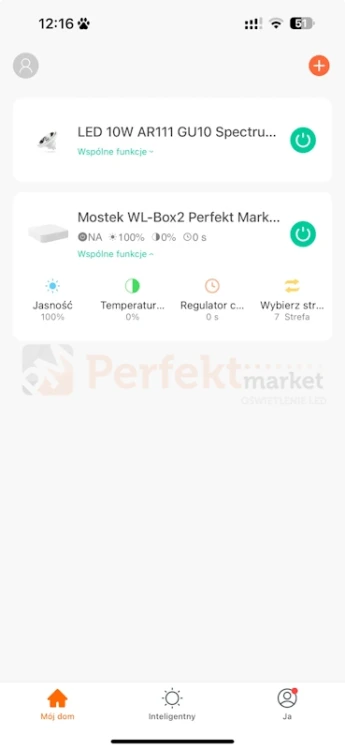 Plafon LED NYMPHEA 24W 1840lm 2700-6500K CCT 230V 130° IP20 390x70mm biały WiFi/BT Spectrum SMART perfekt market olsztyn