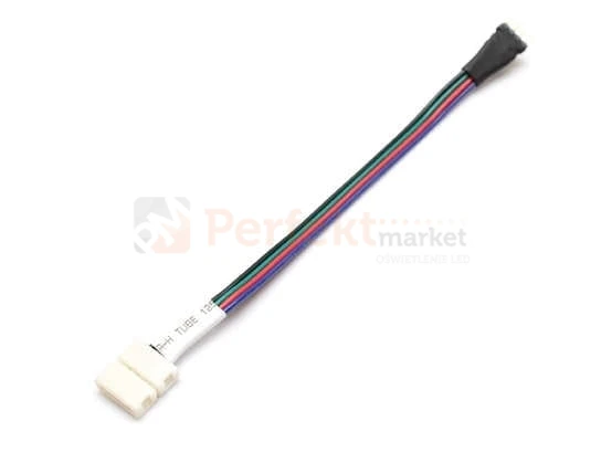 złączka LED RGB 4 pin 10mm z wtykiem do kontrolera