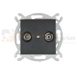 92105421 perfektmarket antracyt panasonic szare grafit gniazdo tv radio bez ramki.JPG