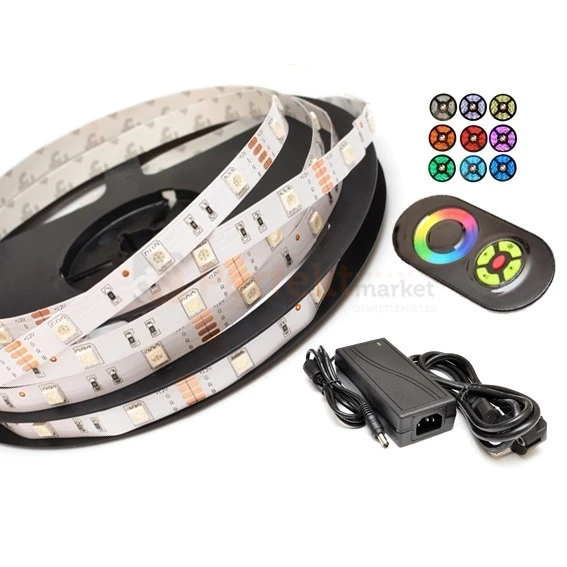 Zestaw LED RGB 10M zasilacz 72W sterownik perfektmarket sklep oswietlenie