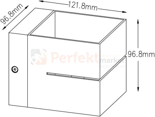 Lampa ścienna led oświetlenie_led kinkiet lampa_scienna wymiary rozmiar rozmiary cube kwadratowy transfer wl 2 91067 black wall Zuma Line perfektmarket.jpg
