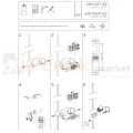 Lampa ścienna kinkiet regulowany EASY LED LEFT BLACK czarny podwójny Nowodvorski 11425 instalacja perfektmarket.webp