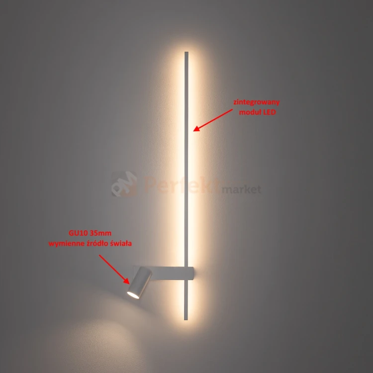 Lampa ścienna kinkiet regulowany EASY LED RIGHT WHITE biały podwójny Nowodvorski 11580 11 perfektmarket.webp