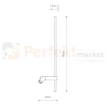 Lampa ścienna kinkiet regulowany EASY LED RIGHT WHITE biały podwójny Nowodvorski 11580 wymiary perfektmarket.webp