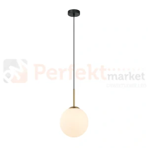 Lampa wisząca nowoczesna biała kula 20cm DEORE czarny, brąz antyczny Italux
