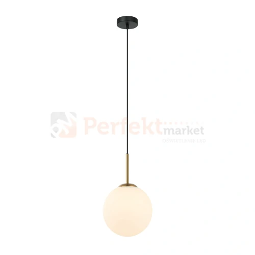Lampa wisząca nowoczesna biała kula 20cm DEORE czarny, brąz antyczny Italux 1 perfektmarket.webp