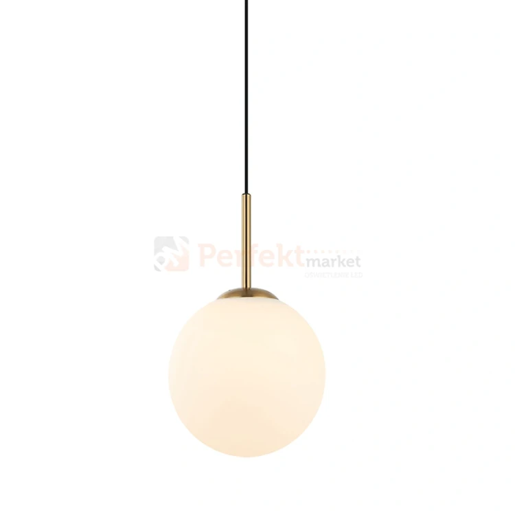 Lampa wisząca nowoczesna biała kula 20cm DEORE czarny, brąz antyczny Italux 2 perfektmarket.webp