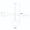 Lampa wisząca nowoczesna biała kula 20cm DEORE czarny, brąz antyczny Italux rys perfektmarket.webp