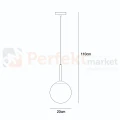 Lampa wisząca nowoczesna biała kula 20cm DEORE czarny, brąz antyczny Italux rys perfektmarket.webp