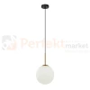 Lampa wisząca nowoczesna biała kula 20cm DEORE czarny, brąz antyczny Italux.webp