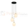Lampa wisząca DEORE białe kule czarna baza mosiądz 3xE27 Italux PND-5578-3S-BRO-BK 1 perfektmarket.webp