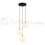 Lampa wisząca DEORE białe kule czarna baza mosiądz 3xE27 Italux PND-5578-3S-BRO-BK 1 perfektmarket.webp