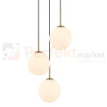 Lampa wisząca DEORE białe kule czarna baza mosiądz 3xE27 Italux PND-5578-3S-BRO-BK 2 perfektmarket.webp