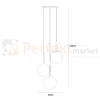 Lampa wisząca DEORE białe kule czarna baza mosiądz 3xE27 Italux PND-5578-3S-BRO-BK wymiary perfektmarket.webp