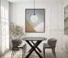 Lampa wisząca nowoczesna biała kula 25cm DEORE czarna baza Italux PND-5578-1M-BK aranż perfektmarket.webp