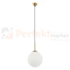 Lampa wisząca nowoczesna biała kula 30cm DEORE mosiądz Italux PND-5578-1L-BRO 1 perfektmarket.webp