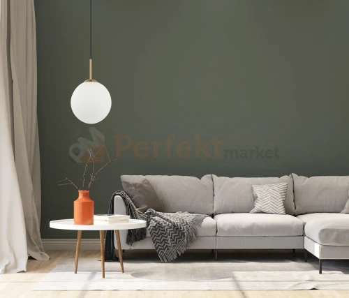 Lampa wisząca nowoczesna biała kula 30cm DEORE mosiądz Italux PND-5578-1L-BRO aranż perfektmarket.webp