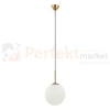 Lampa wisząca nowoczesna biała kula 25cm DEORE mosiądz Italux PND-5578-1M-BRO 1 perfektmarket.webp