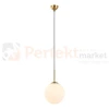 Lampa wisząca nowoczesna biała kula 25cm DEORE mosiądz Italux PND-5578-1M-BRO perfektmarket.webp