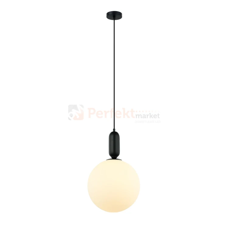 Lampa wisząca ALDEVA kula 30 cm szklana PND-02340-1L-BK Italux perfektmarket.webp