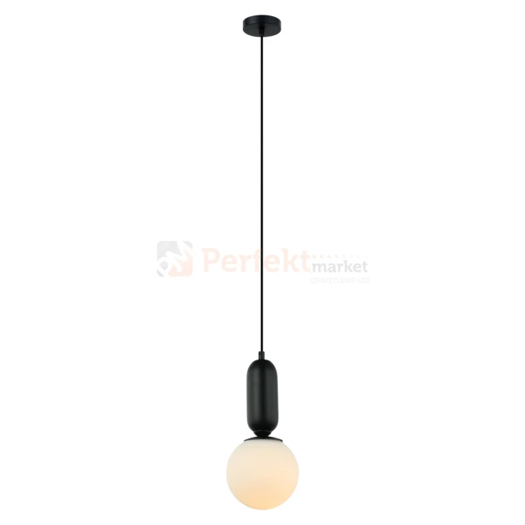 Lampa wisząca ALDEVA kula 15 cm szklana PND-02340-1S-BK Italux 1 perfektmarket.webp