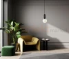 Lampa wisząca ALDEVA kula 15 cm szklana PND-02340-1S-BK Italux aranż perfektmarket.webp