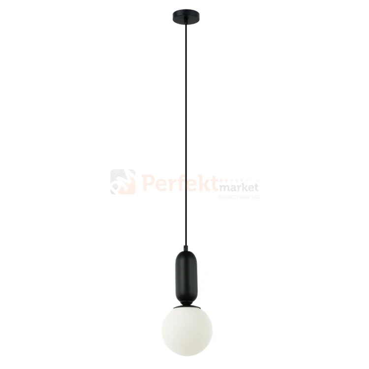 Lampa wisząca ALDEVA kula 15 cm szklana PND-02340-1S-BK Italux perfektmarket.webp