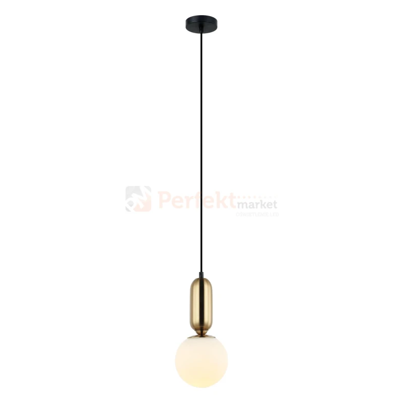 Lampa wisząca ALDEVA mosiądz kula 15 cm szklana PND-02340-1S-BRO Italux wymiary perfektmarket.webp