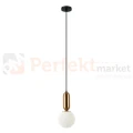 Lampa wisząca ALDEVA mosiądz kula 15 cm szklana PND-02340-1S-BRO Italux perfektmarket.webp